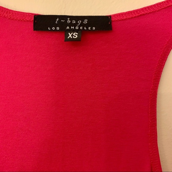 Fuschia T-bags LA ruffle tank dress size xs women - Picture 3 of 5